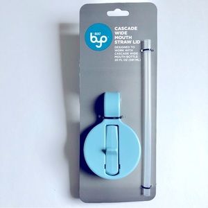 2/$20 NEW BYO Lid Replacement w/ Straw For Cascade Wide Mouth Bottle 20oz Blue